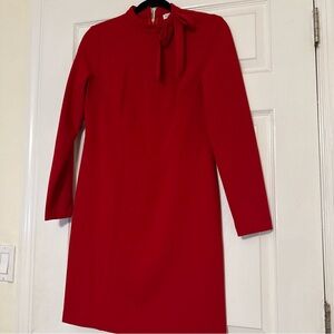 Calvin Klein Red Long Sleeve Dress